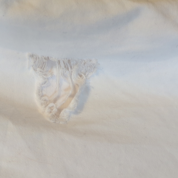 3/25$ Paige Jeans White Distressed Button Up Shacket 100% Cotton Size Small - Picture 8 of 8